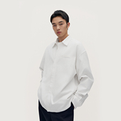 重磅涤棉版 型男士 白色长袖 TRENDIANO2025新款 拉链外套 1SM1010430