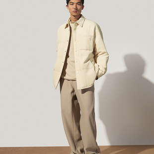 羽绒外套 型男款 1ST3331820 雪尼尔提花衬衫 TRENDIANO2025秋冬新款