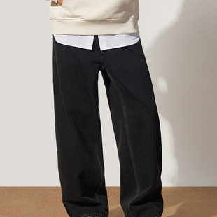 1ST3061370 长裤 TRENDIANO2025秋冬新款 全棉斜纹宽松牛仔男款