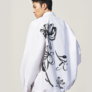 白衬衫 长袖 1ST3010670 新疆长绒棉全棉男款 TRENDIANO2025秋冬新款