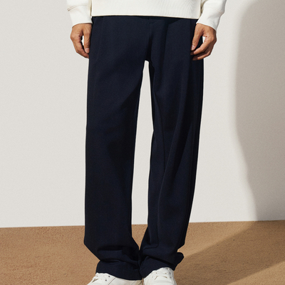 秋冬新款提花保暖针织长裤