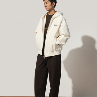 外套 开衫 1ST3100930 高克重棉质连帽男款 TRENDIANO2025秋冬新款