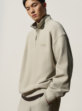 TRENDIANO2025秋冬新款重磅棉质男款套头拉链卫衣 1ST3100990