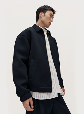 TRENDIANO2025新款空气棉翻领男士拉链夹克外套 1SM1100410