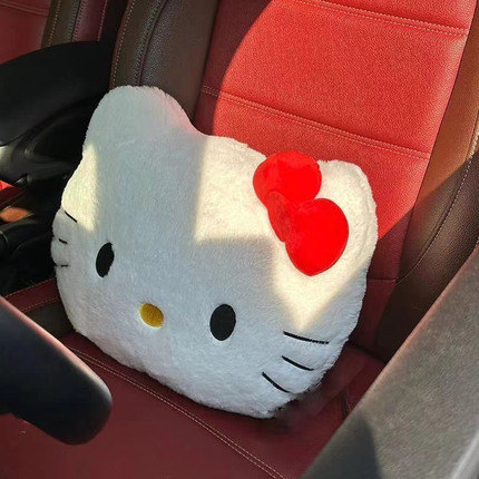 我的大头kitty爱惨了～hellokitty可爱猫头毛绒抱枕车载生日礼物
