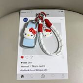 超少女心 公主 奶油蓝真 是hellokitty哦 车钥匙套来rua