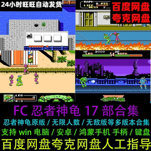 FC忍者神龟123格斗激龟快打怀旧NES模拟器PC电脑安卓苹果单机游戏