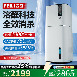 飞立空气净化器除甲醛家用房间卧室吸烟味空气消毒机 政府补贴