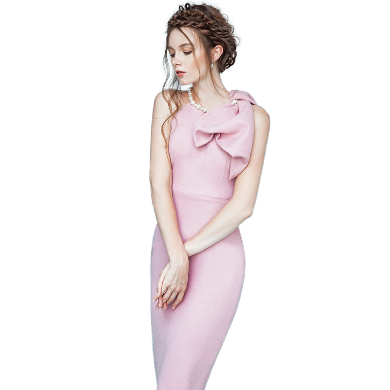 ORIGINsense粉色淑女气质包臀