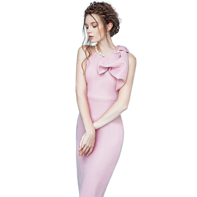 ORIGINsense粉色淑女气质包臀