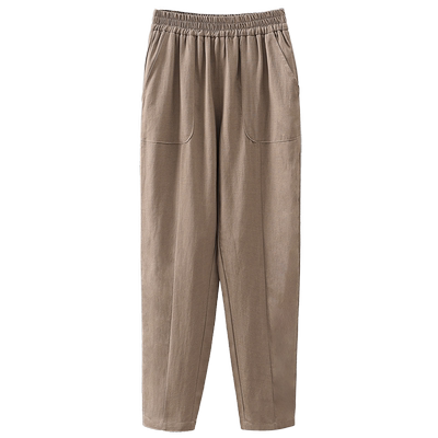 高端棉麻哈伦裤透气透湿凉爽