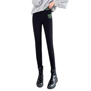 春秋冬新款小脚裤铅笔裤加绒加厚打底裤高腰显瘦弹力棉裤大码