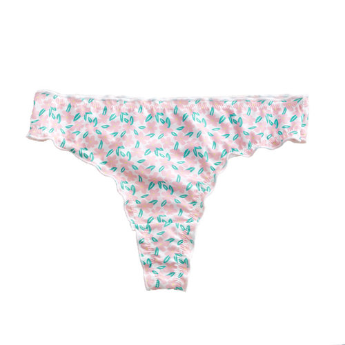 新款印花性感个性丁字裤女时尚碎花女士内裤纯棉舒适透气女丁字裤