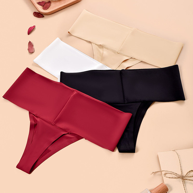 新品内裤女士性感迷人简约纯色舒适收腹中腰宽边丁字裤女女丁字裤