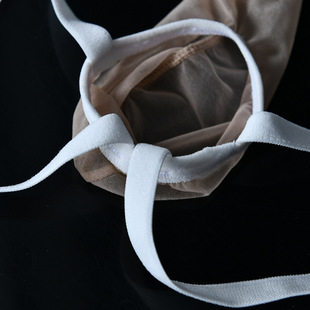 双丁字裤男士丝袜jj套夏超薄性感镂空向上直立辅助男生理内裤