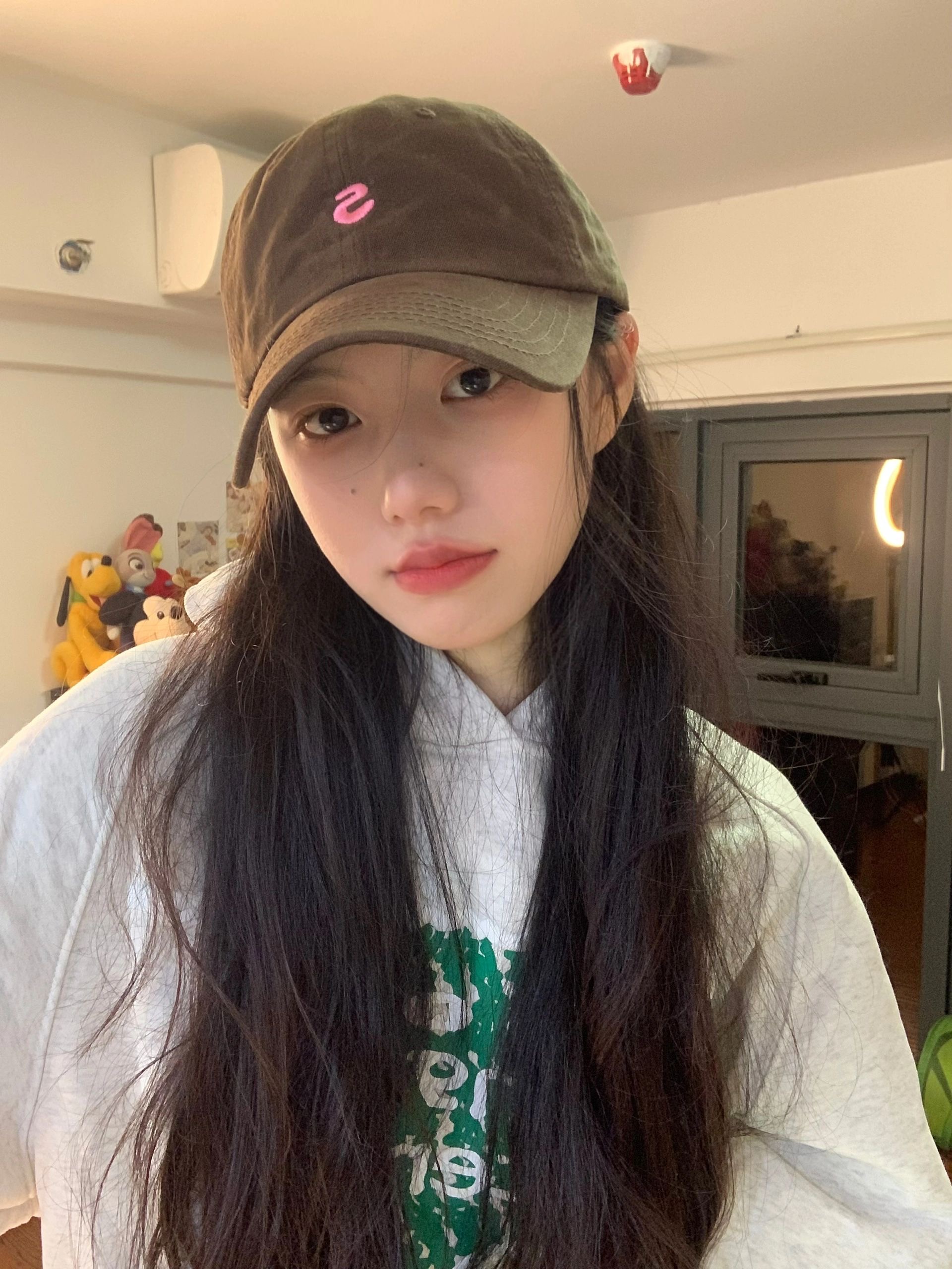 韩国潮牌简约s字母软顶鸭舌帽女
