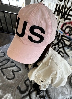 搭配款ig博主人手一顶US字母刺绣情侣薄款棒球帽简约速干鸭舌帽潮