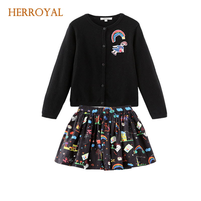 herroyal彩虹黑色亲子空调衫图片