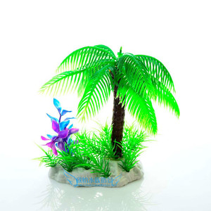 鱼缸造景多色椰树仿真水草 小号塑料水草 水族箱套餐水草组合促销