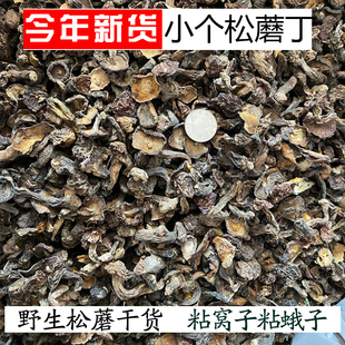 一斤松蘑 野生黑松蘑丁 粘窝子粘蛾子粘团子松菇炖大菜爆炒500克