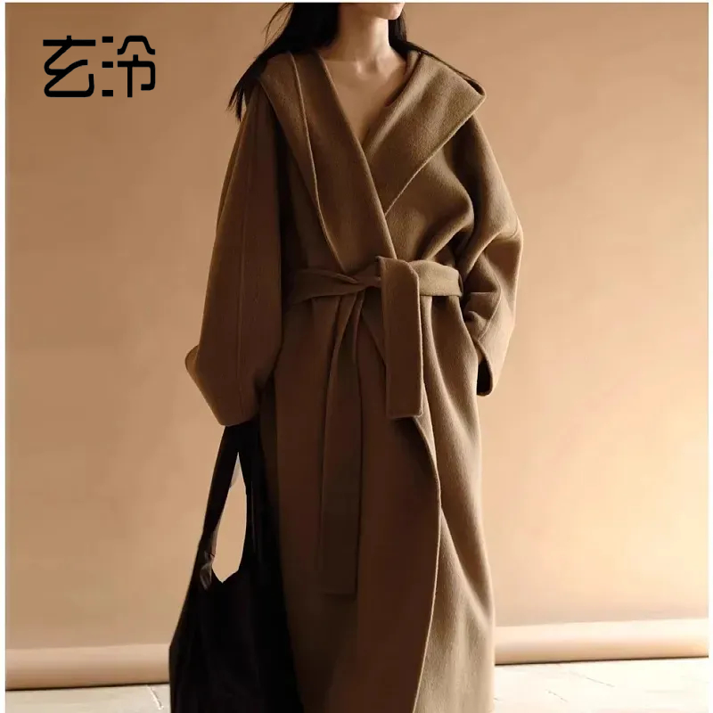 2025新款宽松连帽双面大衣