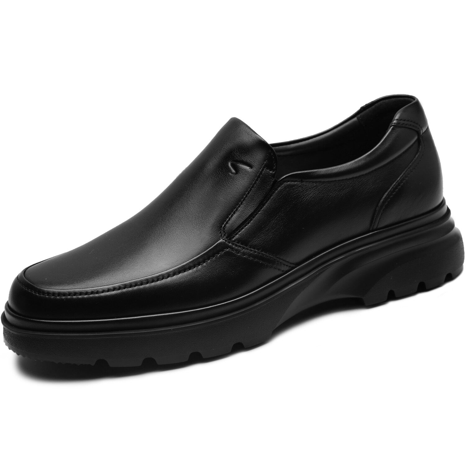 进口沙驰羊皮超轻底商务休闲皮鞋