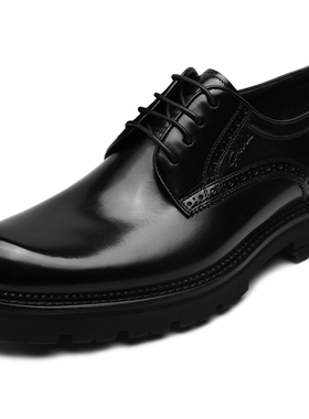 意大利进口沙驰男鞋2025春秋款XL超轻底牛皮商务休闲皮鞋系带厚底