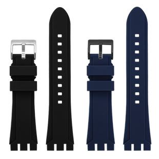 适配斯沃琪Irony经典三眼系列硅胶表带YVS420 YVS454橡胶19 21mm