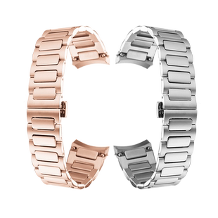 老皮匠实心精钢表链适配MIDO美度TV舵手M049 M049526A钢表带22mm