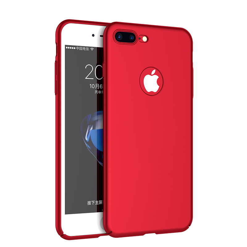 苹果7plus手机壳超薄iPhone8保护套新款7P磨砂硬壳七超薄iPhone6全包边简约XS创意个性八防摔七红色女男适