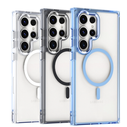 适用三星s24ultra手机壳防摔透明S23+硅胶软超薄s25ultra保护套S23FE高档Magsafe磁吸指环sms9180新款S25edge