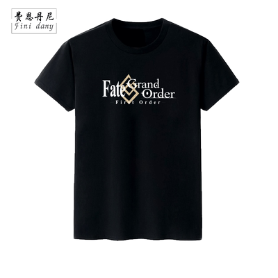 文字动漫黑贞德游戏休闲短袖