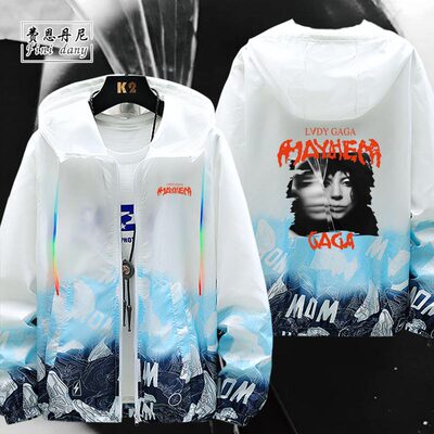 LADY GAGA演唱会MAYHEM嘎嘎周边重磅连帽夏季超薄防晒服鳖粉同款