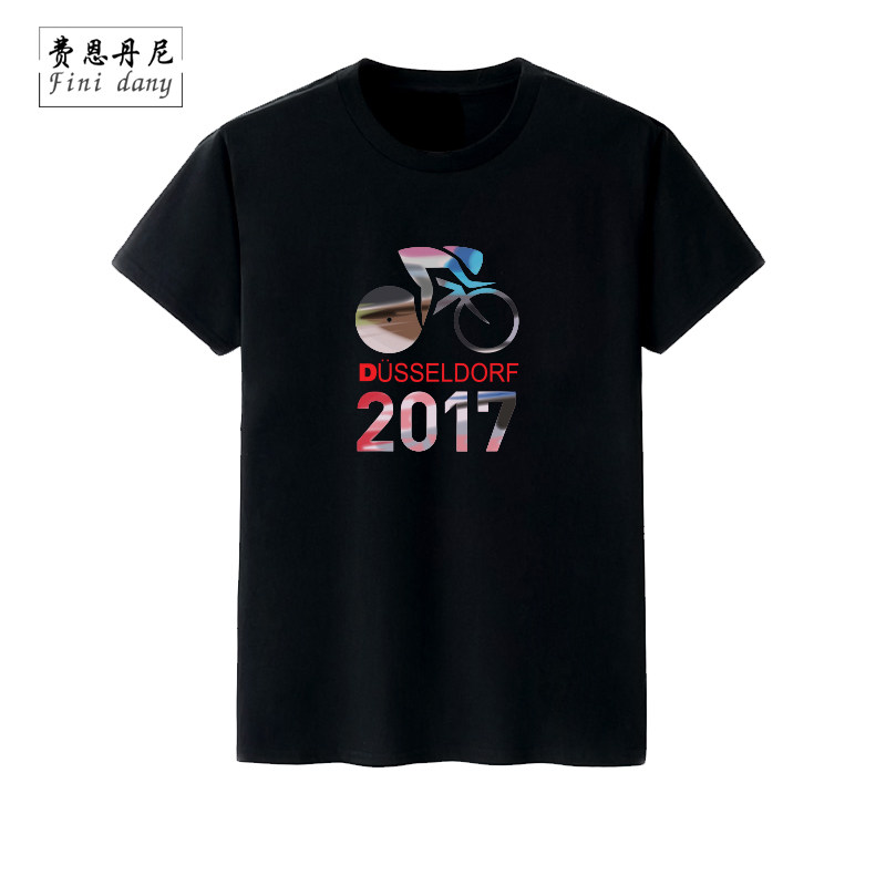 环法自行车赛标志LOGO短袖情侣T恤男女通款骑行服棉半袖t恤