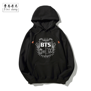 花样年华BTS防弹少年团应援服同款 卫衣男女衣服 图案标志长袖