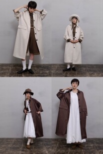 WOKERKER 廓形百搭长风衣 极简风两色垂感有光泽易打理长款