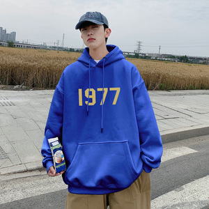 港风美式宽松抖音直播男情侣连帽卫衣A354 W819P48加绒加厚60控68图片