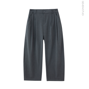 男 弯刀西裤 垂感微堆极简风休闲裤 微阔裤 春夏季 子百搭阔腿裤 薄款