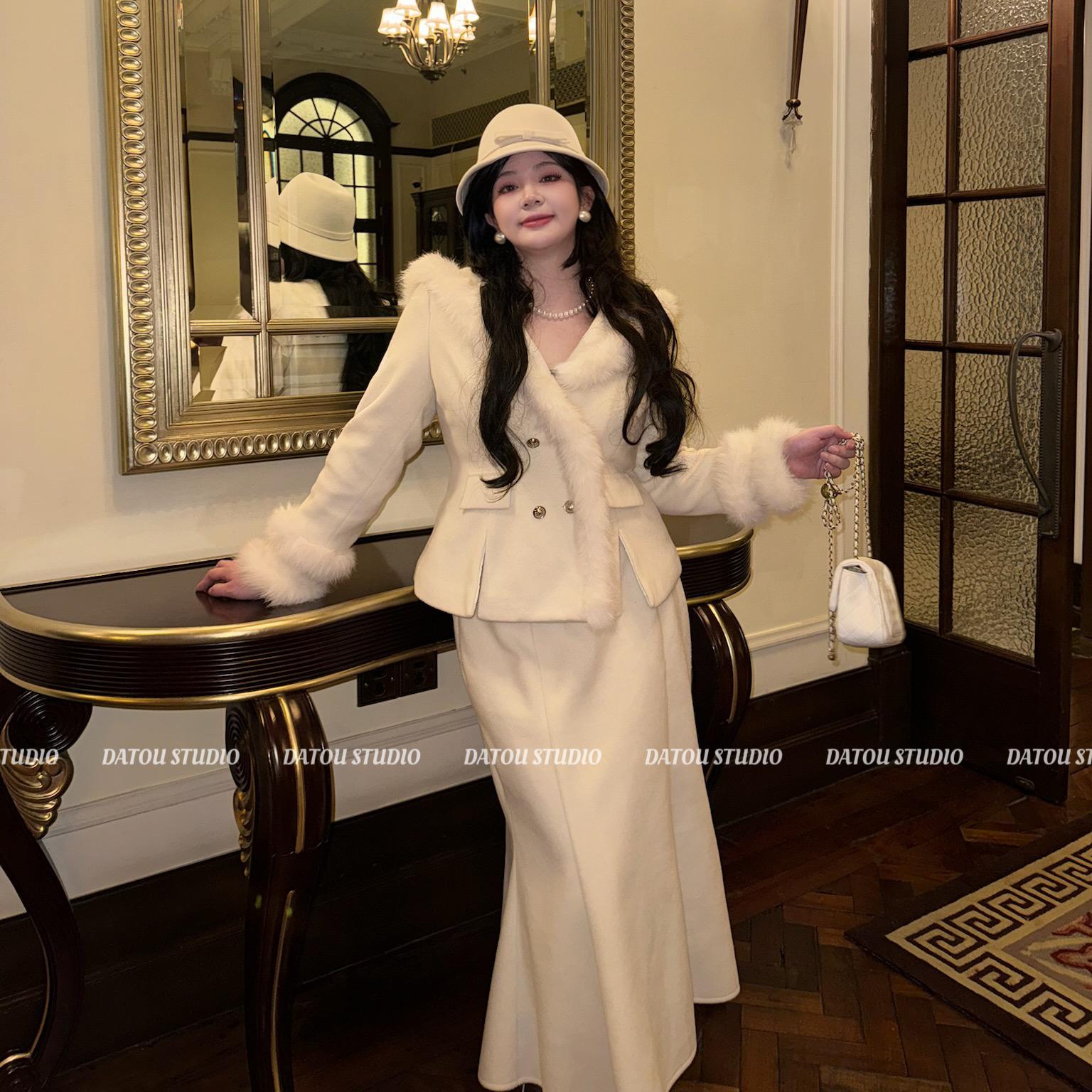 哒头.Studio【北岛月光】微胖mm大码2024新款显瘦套装女