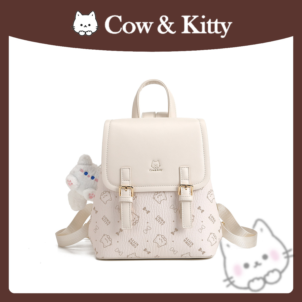 Official genuine Cow&Kitty backpack 2026 new large-capacity backpack, a lightweight backpack for commuting to school thumbnail 5