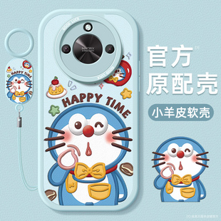 哆啦A梦适用荣耀x50i x10全包9x超薄pro防摔8x华为 手机壳x40gt小羊皮x30i保护软套x20se硅胶x40i女新款