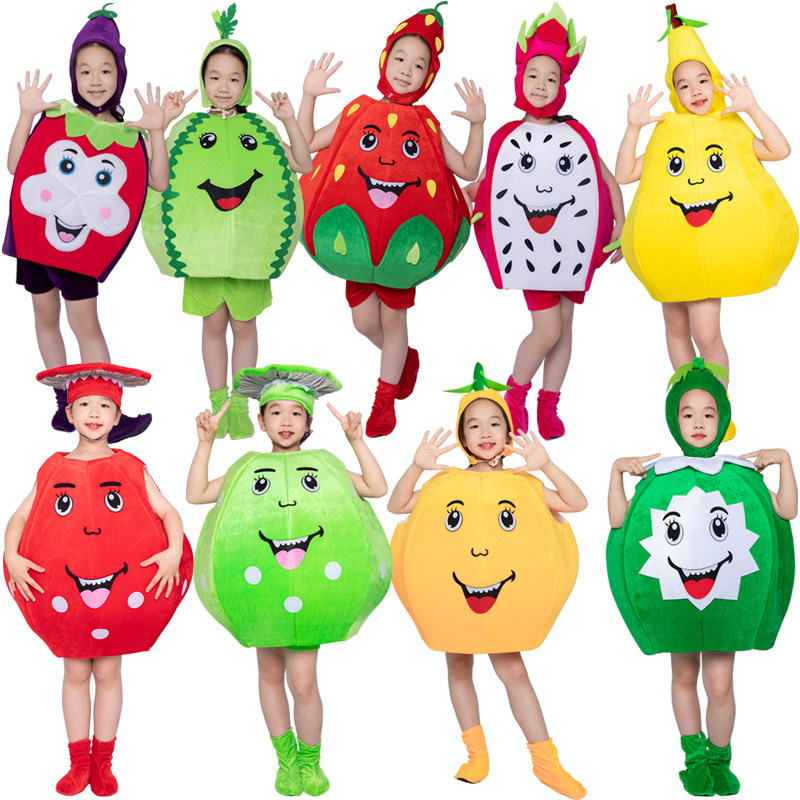 儿童水果大家园表演服装幼儿水果之王进行曲植物卡通蔬菜演出服