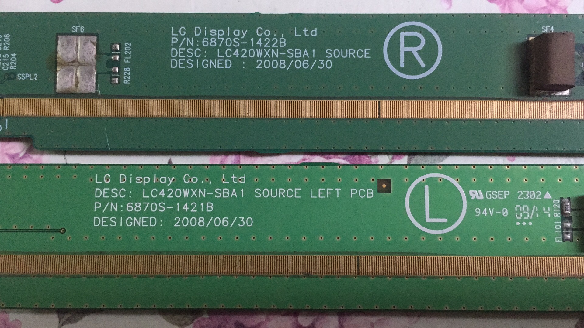 6870S-1421B 6870S-1422B专业拆机边板 一对价