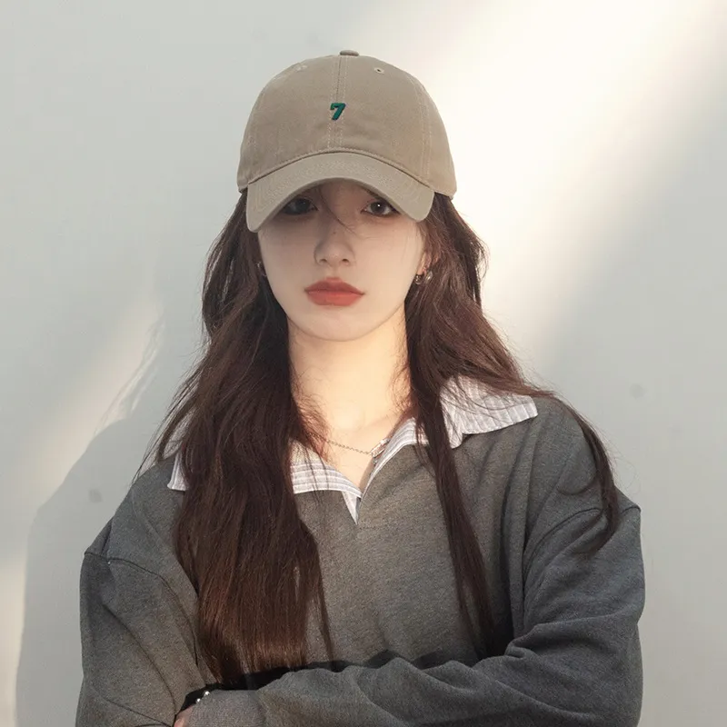 高品质韩国潮牌棒球帽女情侣软顶鸭舌帽显脸小帽子秋冬宽帽檐女款