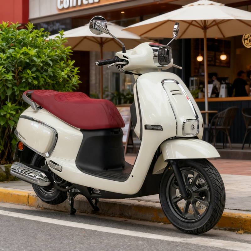 铃木US复古125踏板摩托车燃油四季男女代步通勤省油国四电喷整车