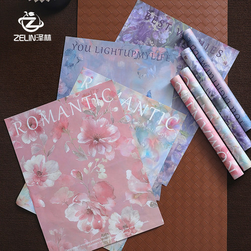 西西里复古油画风包花纸