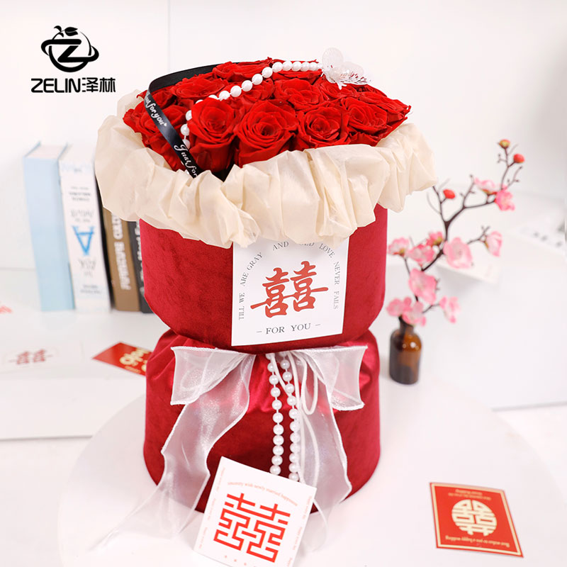 泽林红色小香风布结婚订婚纺织布