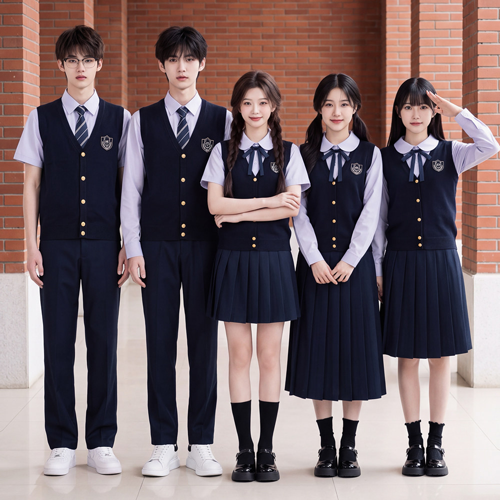 泰式校服泰国jk制服高初中生日系学院风运动会班服套装合唱演出服
