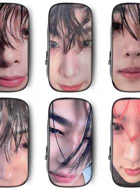 enhypen怼脸照搞怪笔袋抽象小学生铅笔盒2025新款超火文具袋初中