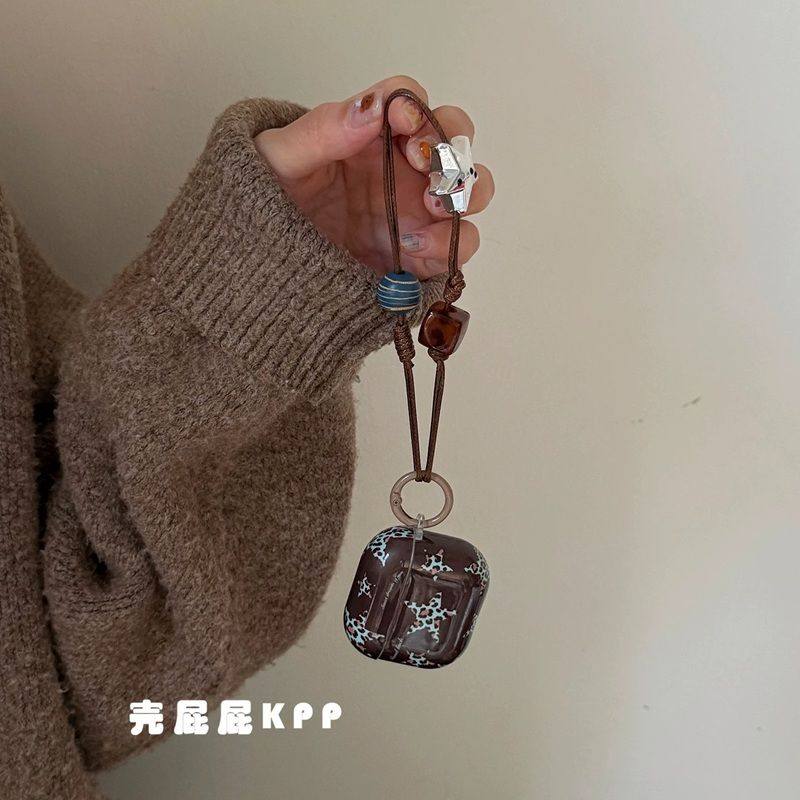 蓝棕豹纹星星小众甜酷风适用AirPods保护套AirPods3耳机套,文具电教/文化用品/商务用品,卡套/证件套,淘宝优惠券,粉丝福利购,淘宝优惠卷